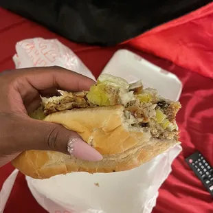 My chicken philly so yummy
