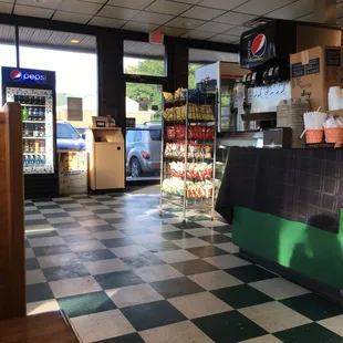 a checkered floor