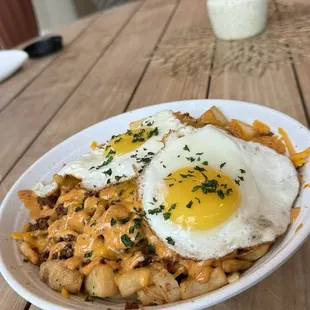 a plate of food on a table