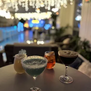 Sandbar Rooftop's Flurry Lounge offers a cozy winter aeshetic. Heated, enclosed with snow-globe vibes.