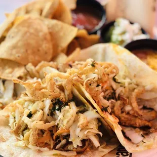 Considered #1 For Reasons Beyond Explanation! Platter With 2 T.K.O Grilled White Fish Tacos