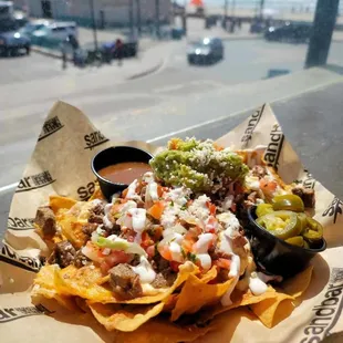 Carne asada nachos