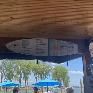 Drink menu