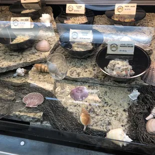 seafood spreads and salads