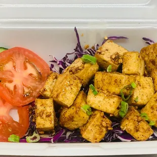 Garlic black peppers tofu