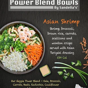 Asian shrimp Power Blend bowl