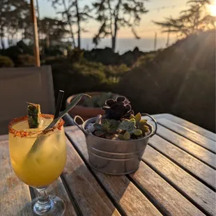 Pineapple margarita with a view