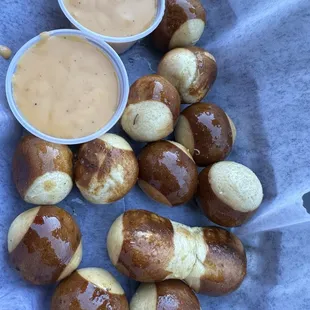 Pretzels with beer cheese