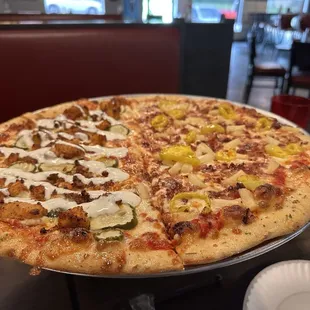 Half Hot Chicken and half The Five-O