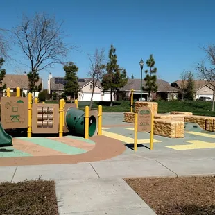 Very cute park. Perfect for little ones ages 2-5. Nice seating area with 5 tables. Clean bathrooms but no soap or paper towels or dryer.