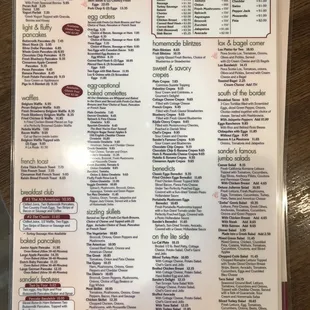 Menu as of 7/2021