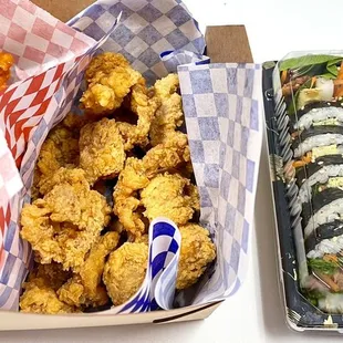 two containers of food