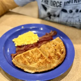 waffles, food