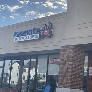 the front of the restaurant