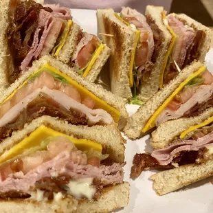 a plate of sandwiches