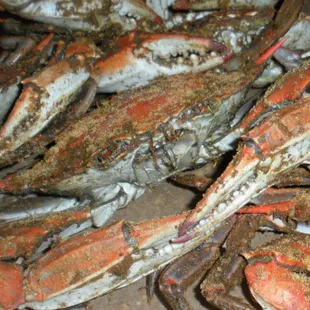 a pile of crabs