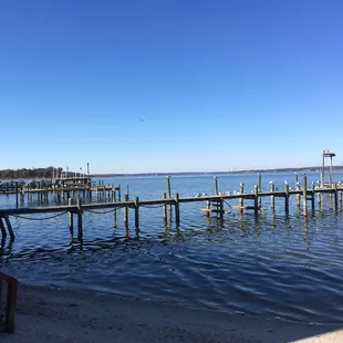 a dock on a sunny day