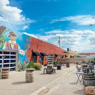 Beer garden and Patio at Sandhills Brewing Hutchinson