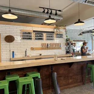 a view of the bar area