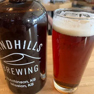 Homemade root beer and new beer on tap