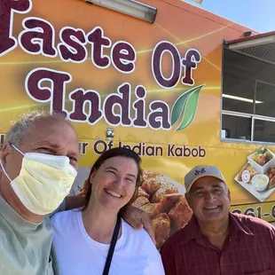 With Sandhu, the owner of the Taste of India Food truck.