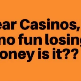 an emoticion of a sad emoticion with the text dear casino, it's no