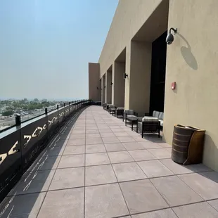 Additional seating on wrap around outside patio