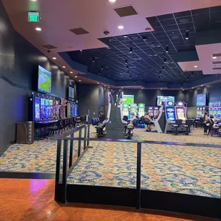 Slot machines by the main bar