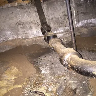 Leak in crawlspace at kitchen sink drain