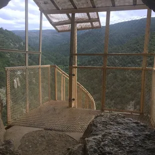 Beautiful view of the mountain peak &amp; antenna from the mouth of the cave