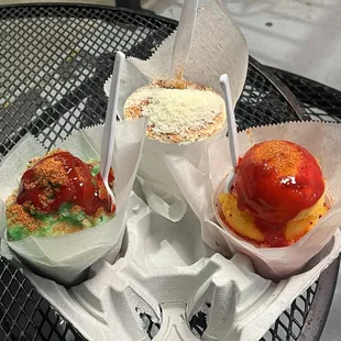 Lime shaved ice Mangonada elote