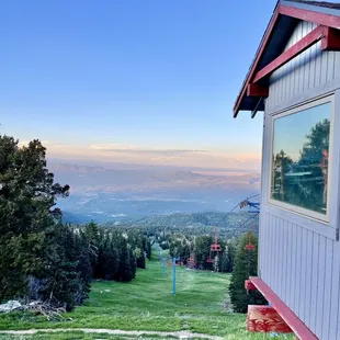 The ski area to the east, probably gorgeous sunrises