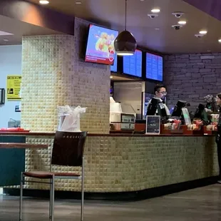 Manager only tends cashier's post when it's low on clientele.