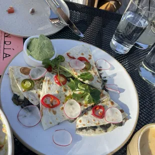 Corn truffle quesadilla