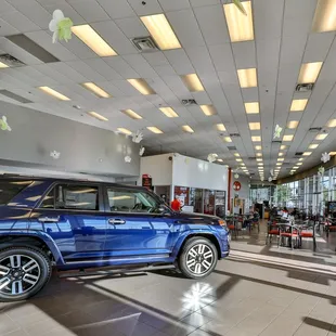 Showroom with the latest vehicles.