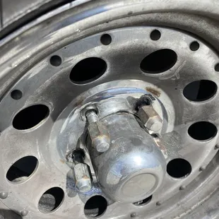 This is exactly how they were when I pulled over and found out about the wheel.