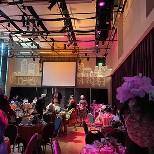 people seated at tables