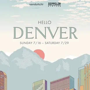 Get ready to satisfy your sando cravings as we return to the Mile High City for a limited-time pop-up at Zeppelin Station Global
Food Hall!