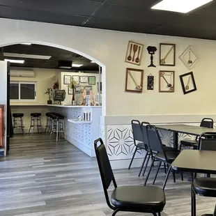 the dining area of the restaurant