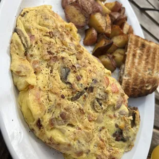Omelette and Eggs Benedict. Very tasty