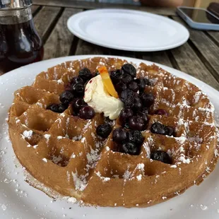 Belgian Waffle with berries