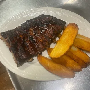 ribs and french fries