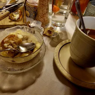 Bread pudding &amp; coffee