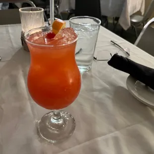 The rum punch was great.