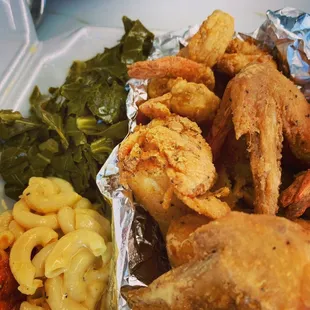 chicken, macaroni and cheese