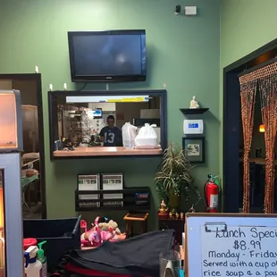 the inside of a restaurant