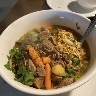 Vietnamese Beef Stew and steamed shrimp dumplings