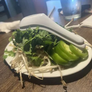 Pho veggies