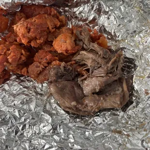 Nasty uncooked pastor meat and skin? For the barbacoa taco? No thanks!!