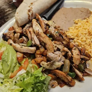 Chicken Fajitas a la Mexicana con Tortillas de Maiz